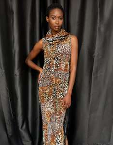 Nouvelle écharpe longue et soyeuse en polyester à la mode avec motif de lettres géométriques élégantes pour les femmes comme <span class=keywords><strong>foulard</strong></span> musulman pour <span class=keywords><strong>Amazon</strong></span> - Product Image 1