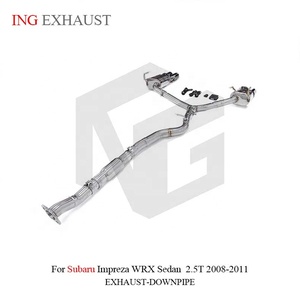 Sistema de Escape de Acero Inoxidable para Automóvil, Directo de Fábrica ING, para <span class=keywords><strong>Subaru</strong></span> <span class=keywords><strong>WRX</strong></span> <span class=keywords><strong>Sedan</strong></span> 2.5T <span class=keywords><strong>2008</strong></span>-2011, Catback de Alto Rendimiento con Cuatro Salidas - Product Image 4