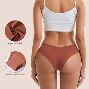 Nuevo diseño Sexy mujer G-String Tanga personalizado cómodo hielo seda sin costuras cintura baja una pieza mujer Mini Tanga Bikini