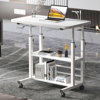 Bureau de travail à domicile, table réglable en hauteur, table pour ordinateur portable