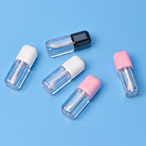 Độc Đáo Biểu Tượng Tùy Chỉnh Lip Tint Trường Hợp 4Ml Son Môi Dầu Ống Vuông Trong Suốt Tròn Hình Chữ Nhật Lip Gloss Chai Với Bàn Chải Lớn - Product Image 6