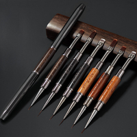 Stylo de construction d'ongles de luxe double tête Luoya avec pinceau en poils de Kolinsky, outil professionnel multifonctionnel pour la peinture et la pose de colle sur les ongles