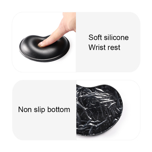 משטח עכבר משענת שורש כף יד סיליקון ארגונומי עם בסיס ג'ל מונע החלקה למחשב משענת יד 3D קריקטורה כרית יד משענת משטח עכבר - Product Image 3