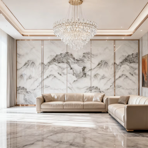 Loseta <span class=keywords><strong>de</strong></span> <span class=keywords><strong>Roca</strong></span> para Piso <span class=keywords><strong>de</strong></span> Restaurante, Superficie Sinterizada Normal, Diseño Personalizado para Decoración <span class=keywords><strong>de</strong></span> Paredes <span class=keywords><strong>de</strong></span> Comedor - Product Image 1