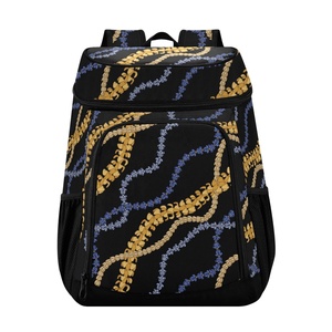 Nouveauté : Sac isotherme pour pique-nique et barbecue en nylon avec motif floral hawaïen Puakenikeni, sac à dos Aloha pour aliments - Product Image 1