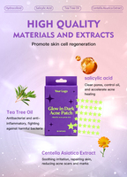 Patchs anti-acné hydrocolloïdes de qualité médicale qui brillent dans le noir avec acide salicylique et huile d'arbre à thé – Prix usine