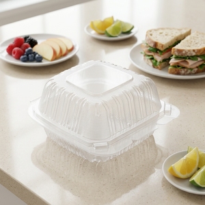 <b>Microwavable</b> MFPP Food Container Plastic Clamshell Clear Plastic Food Container Takeaway Food Container - Product Image 1