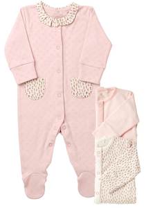 Combinaison de nuit à manches longues en coton biologique pour bébé tout-petit - Product Image 4