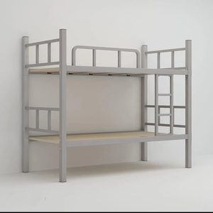 Fabrik-Großhandel Doppel-Bunker-Metall-Etagenbett in Vollgröße Ausziehbar Platzsparend für Erwachsene Hotel-Schlafzimmermöbel Modern - Product Image 1