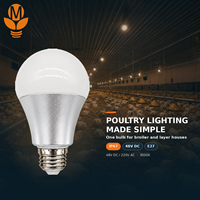 Ampoule LED basse tension 48V DC pour volailles, IP67, dimmable, E27, éclairage pour poulailler, pour systèmes d'éclairage des fermes avicoles commerciales