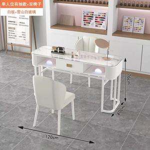 Ensemble complet moderne d'équipements de salon de manucure, meubles en verre, fauteuils de massage des pieds, tables de manucure pour salon ou centre commercial - Product Image 4