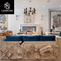 Nouveau design italien Mobilier de salon de luxe moderne Ensemble de canapés de salon pour villa