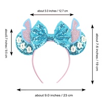 Accessoires pour cheveux Vente en gros Enfants Filles Sequin Noeud Papillon Fleur Cosplay Bandeau Oreilles de Souris Bandeau
