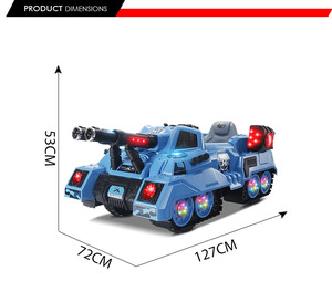 <span class=keywords><strong>3</strong></span>,1/<span class=keywords><strong>3</strong></span>,6/4,<span class=keywords><strong>2</strong></span> km/h velocidad Batería Electrónica con los niños paseo en el tanque con luz y música para niños batalla juego - Product Image 5