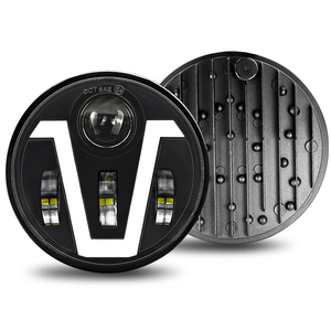 5.75 inch <span class=keywords><strong>Led</strong></span> Đèn Pha cho xe máy 12V chiếu <span class=keywords><strong>LED</strong></span> <span class=keywords><strong>v</strong></span>ới <span class=keywords><strong>v</strong></span>òng Hào Quang <span class=keywords><strong>v</strong></span>à DRL mắt sương mù lái xe đèn <span class=keywords><strong>V</strong></span> cho Harley H4 - Product Image 1