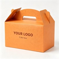 Boîte alimentaire en papier recyclé pour boulangerie, biscuits, bonbons, gâteaux, desserts, emballage à emporter, matériau en carton durable