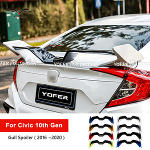 Hot-Selling ABS Gullwing Rear Spoiler for Honda Civic 10th <strong>Car</strong> Exterior <strong>Accessories</strong> with Trunk Spoiler Wing - Product Image 2