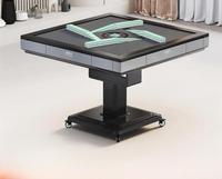 Machine de Mahjong pliable chauffante pour 4 joueurs, avec système de rotation et de découpe en biseau, jeu de table électrique entièrement automatique