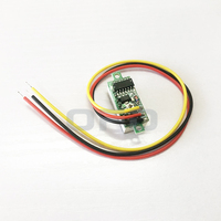 Meteran Tegangan Mini 3-Kabel Merah 0.28 Inci DC0-100V Voltmeter Layar LED Panel Digital Voltmeter