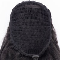 Extensions de Cheveux Humains Queue de Cheval Ondulée Naturelle Avec Pince et Cordon, Cheveux Brésiliens Remy Pour Femmes