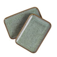 Assiette à sushi rectangulaire en mélamine de 10 pouces, durable et prête pour les fêtes, idéale pour les restaurants