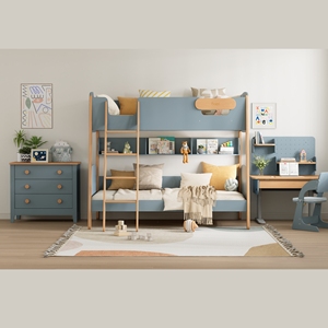 <span class=keywords><strong>Lit</strong></span> Superposé Enfant Moderne pour Tout-Petits, <span class=keywords><strong>Lit</strong></span> Gain de Place en Bois Double avec Escaliers - Product Image 3