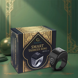 Anillo de oración con vibración 2026, contador digital inteligente de Zikr para musulmanes, Tasbih, brújula Qibla, alarma electrónica de Azan - Product Image 4