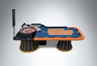 Table de Roulette Professionnelle de Luxe SUCCESSOR avec Plan de Jeu de Poker et Rail en Cuir Premium