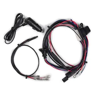 Waterproof Custom Wire Harness Loom Kits With 12V Cigarette Lighter Fuse Holder Complete Electrical Wiring Cable Group