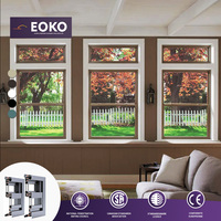 Fenêtre coulissante verticale simple EOKO résistante aux ouragans, certifiée NFRC, sur mesure, pour projets résidentiels