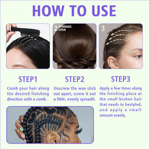 Bâton de cire coiffante Joynna No Flakes Nat Booster Strong Hold Edge Control avec des ingrédients naturels, marque personnalisée pour femmes - Product Image 4