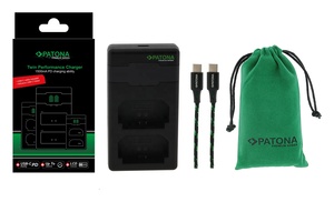 เครื่องชาร์จ PD ประสิทธิภาพคู่ระดับพรีเมี่ยม PATONA: NP-FZ100, A7 III, A7M3, Alpha 7, A9 รวม สาย USB-C - Product Image 5