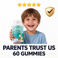 Gommes multivitaminées complètes pour enfants Vitamine C D3 E B12 Biotine Zinc Iode Soutien immunitaire Croissance Développement Durée de conservation de 24 mois
