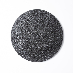 Assiettes de service rondes noir mat vaisselle de table en porcelaine design moderne vaisselle de cuisine fine restaurant hôtel vaisselle logo personnalisé plats - Product Image 3