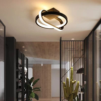 Lampe d'allée simple moderne Nordic Creative Vestiaire Balcon Or Noir Plafonnier Couloir Lumière Foyer Plafond Couloir Lumière