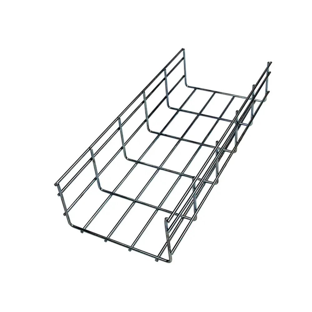 ケーブルバスケット防食サポートシステム亜鉛メッキワイヤーメッシュケーブルトレイ