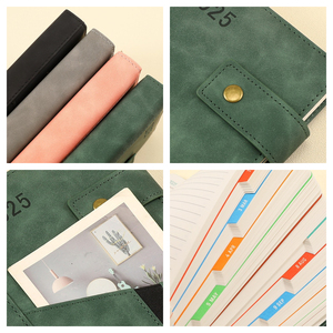 2025 2026 Personalizados Diarios <span class=keywords><strong>de</strong></span> viaje Papelería Venta al por mayor Español Inglés Año Nuevo Cuadernos Diario <span class=keywords><strong>de</strong></span> cuero Agenda - Product Image 3