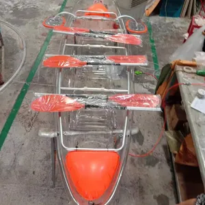 Kayak transparente, canoa de policarbonato, barco de pesca a la deriva, bote de remo a mano, bote de recreo