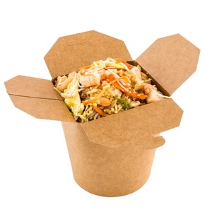 Hộp Đựng Giấy Kraft Dùng Một Lần In Logo Theo Yêu Cầu Hộp Đựng Mì Ống Kebab Doner Tròn Đóng Gói Thực Phẩm - Product Image 4