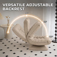 Chaise longue ergonomique pliable en tissu rembourré, confortable pour salon, design moderne, pour usage hôtelier, marque ODM