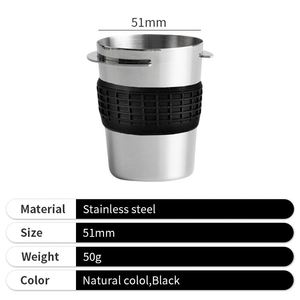2026 Portable Mini Small Coffee Bean Dosing Cup 51mm 53mm 58mm with Silicone Sleeve for Coffee <b>Maker</b> - Product Image 3