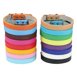 2025 gran oferta PU cuero ajustable y transpirable mascota gato y perro <span class=keywords><strong>Collar</strong></span> para perros grandes pequeños y medianos - Product Image 1