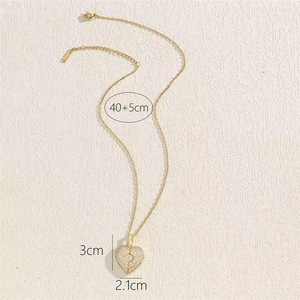Collar de Mujer con Cadena de Clavícula en Forma de Corazón de Acero Inoxidable, Tendencia <span class=keywords><strong>2026</strong></span>, Joyería Coreana con Circonitas, Hermoso - Product Image 4
