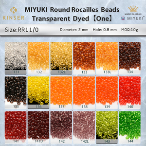 <strong>2MM</strong> Japan Original Miyuki Round Rocailles Transparent Dyed Series 11/0 Seed <strong>Beads</strong> Suitable for Jewelry Making - Product Image 1