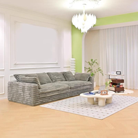 Luxuriöses Dreisitzer Modernes Stoff-Modulsofa mit Schwammfüllung Vakuumkomprimierte Verpackung Wohnzimmer-Möbelset