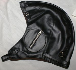 Sombrero VINTAGE de cuero, gorra negra, estilo aviador - Product Image 1