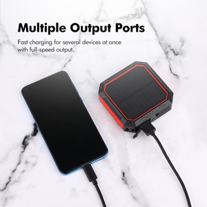 ธนาคารพลังงานแสงอาทิตย์ขนาดเล็ก10000mAh พร้อมไฟอุปกรณ์เสริมมือถือกันน้ำกลางแจ้งแบตเตอรี่แพ็คพลังงานแสงอาทิตย์ไร้สาย - Product Image 5