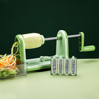 Hete Aanbieding Plastic Multifunctionele Spiralisnijder 5-Blads Groente-Aardappel Snijder Ecologisch Vriendelijke Snijder