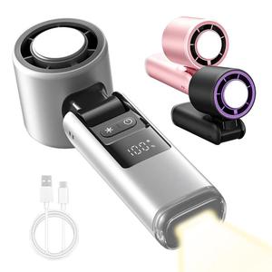 Ventilateur portable de poche à marque privée, 100 niveaux de fraîcheur, écran numérique, refroidissement par glace, 2400 mAh, mini ventilateur de poche - Product Image 4