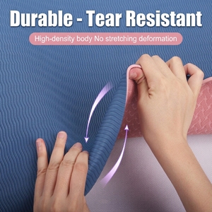 Tapis de <span class=keywords><strong>yoga</strong></span> TPE bicolore premium 6 mm, antimicrobien, antidérapant, logo personnalisé, écologique, équipement de fitness pour la salle de sport, la maison et le studio - Product Image 2